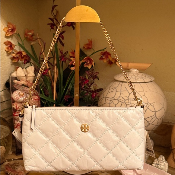 Tory Burch White Quilted Leather Shoulder Bag with Double strap NWT - Picture 16 of 16
